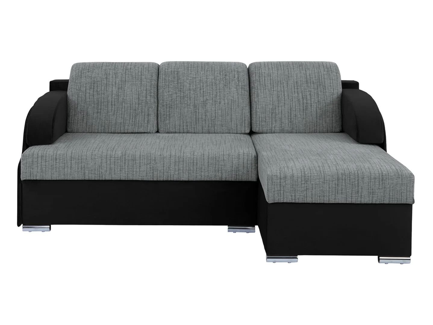 Merin universal corner sofa with sleeping function and 2 sideboards, gray - Image 2
