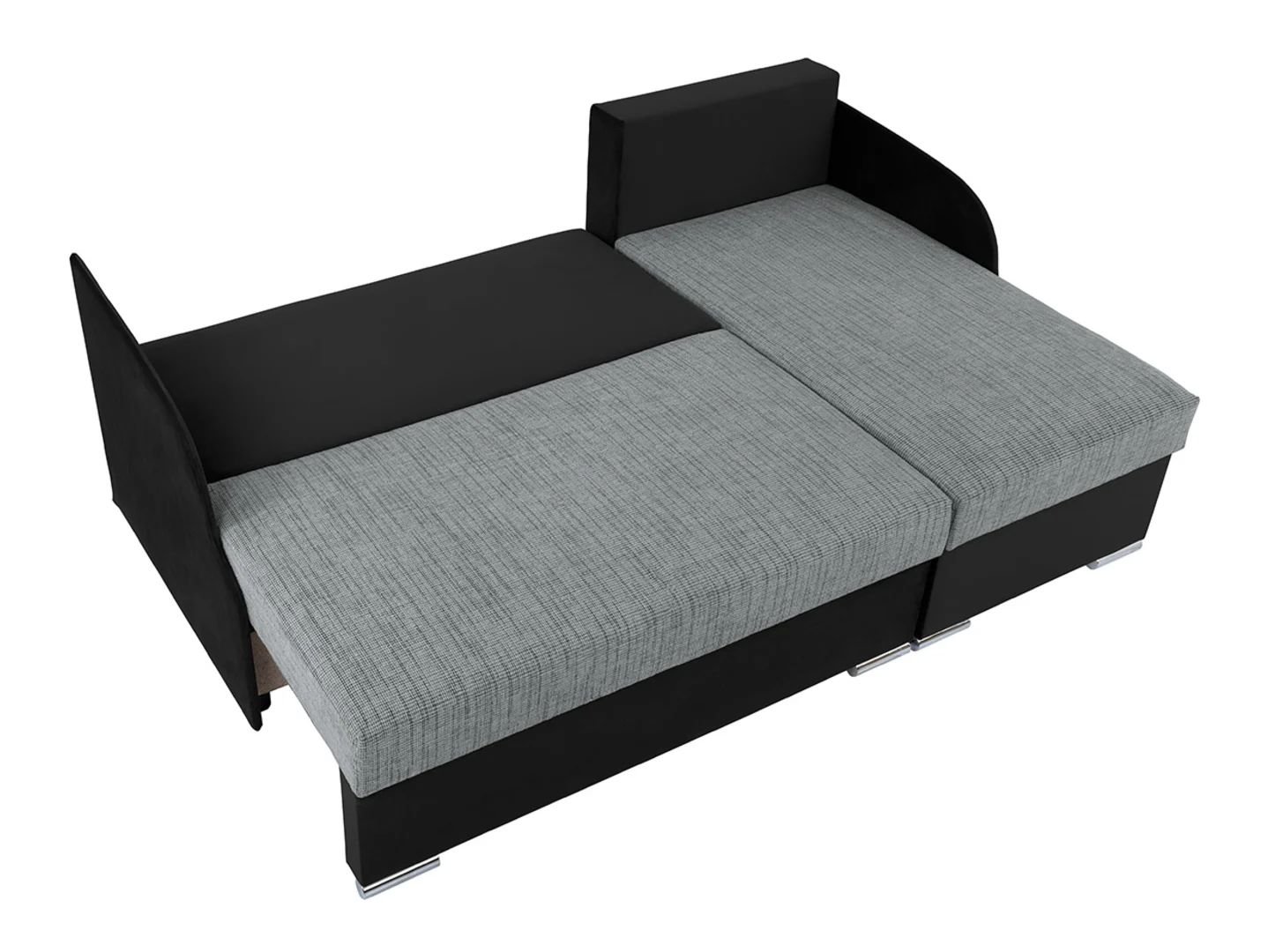 Merin universal corner sofa with sleeping function and 2 sideboards, gray - Image 3