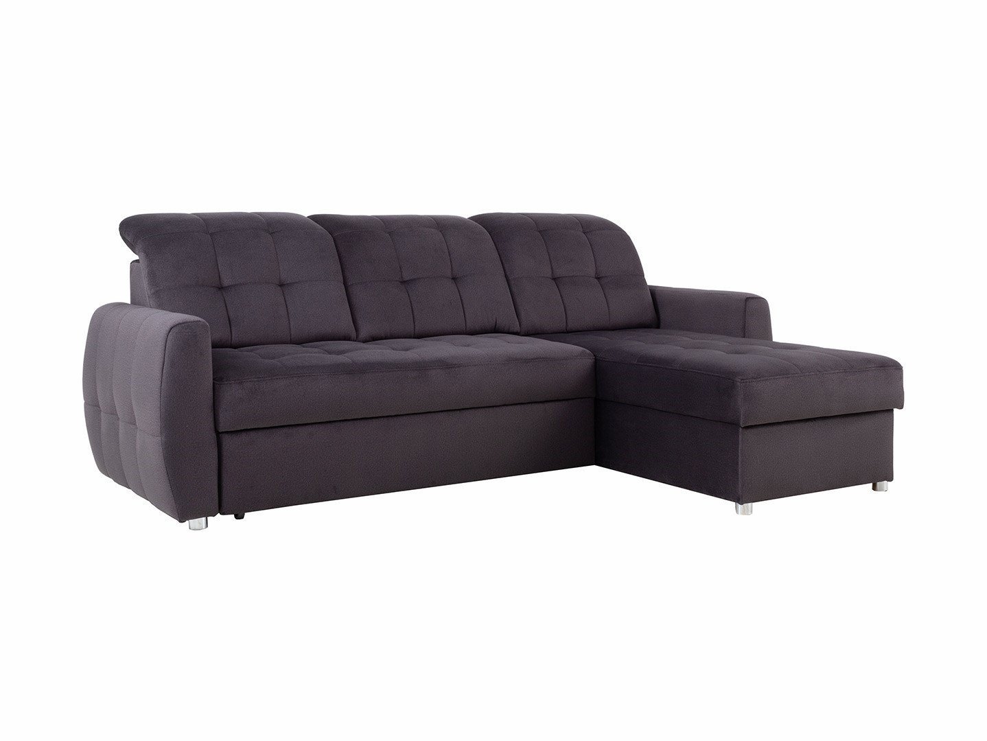 Universal folding corner sofa with box ELAN Element 01 graphite color