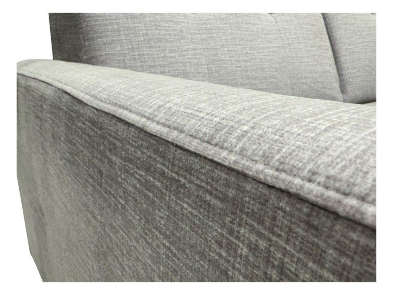 Universal fold-out corner sofa with storage LARS, velvet, gray