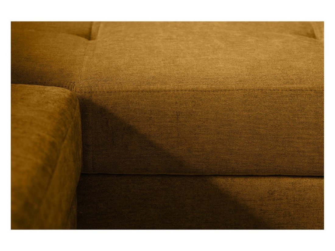 Simba universal corner sofa, extendable, with storage compartment, yellow