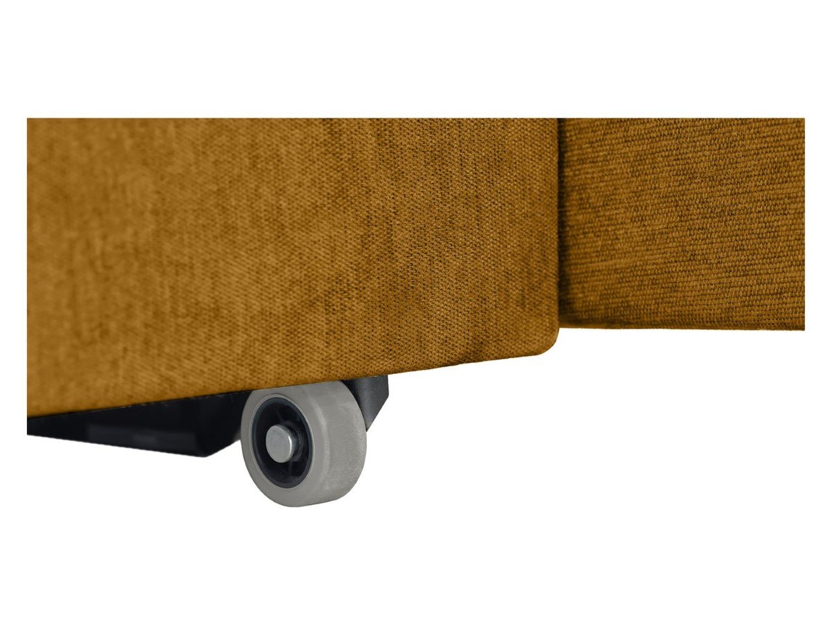 Simba universal corner sofa, extendable, with storage compartment, yellow - Image 3