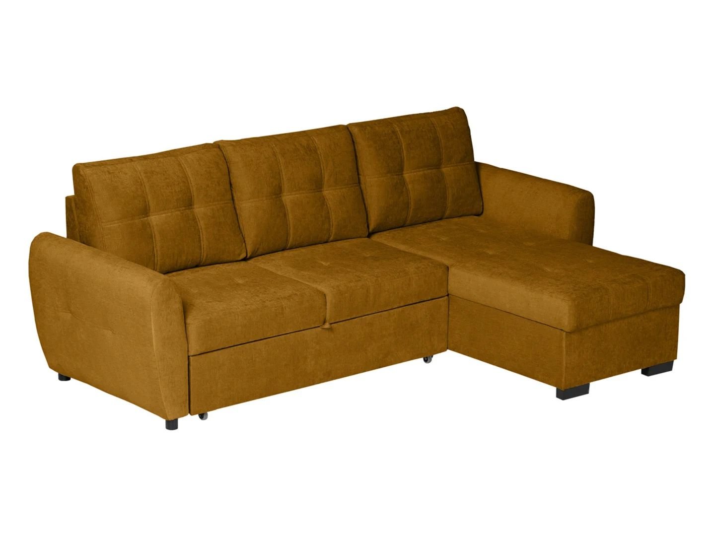 Simba universal corner sofa, extendable, with storage compartment, yellow - Image 5