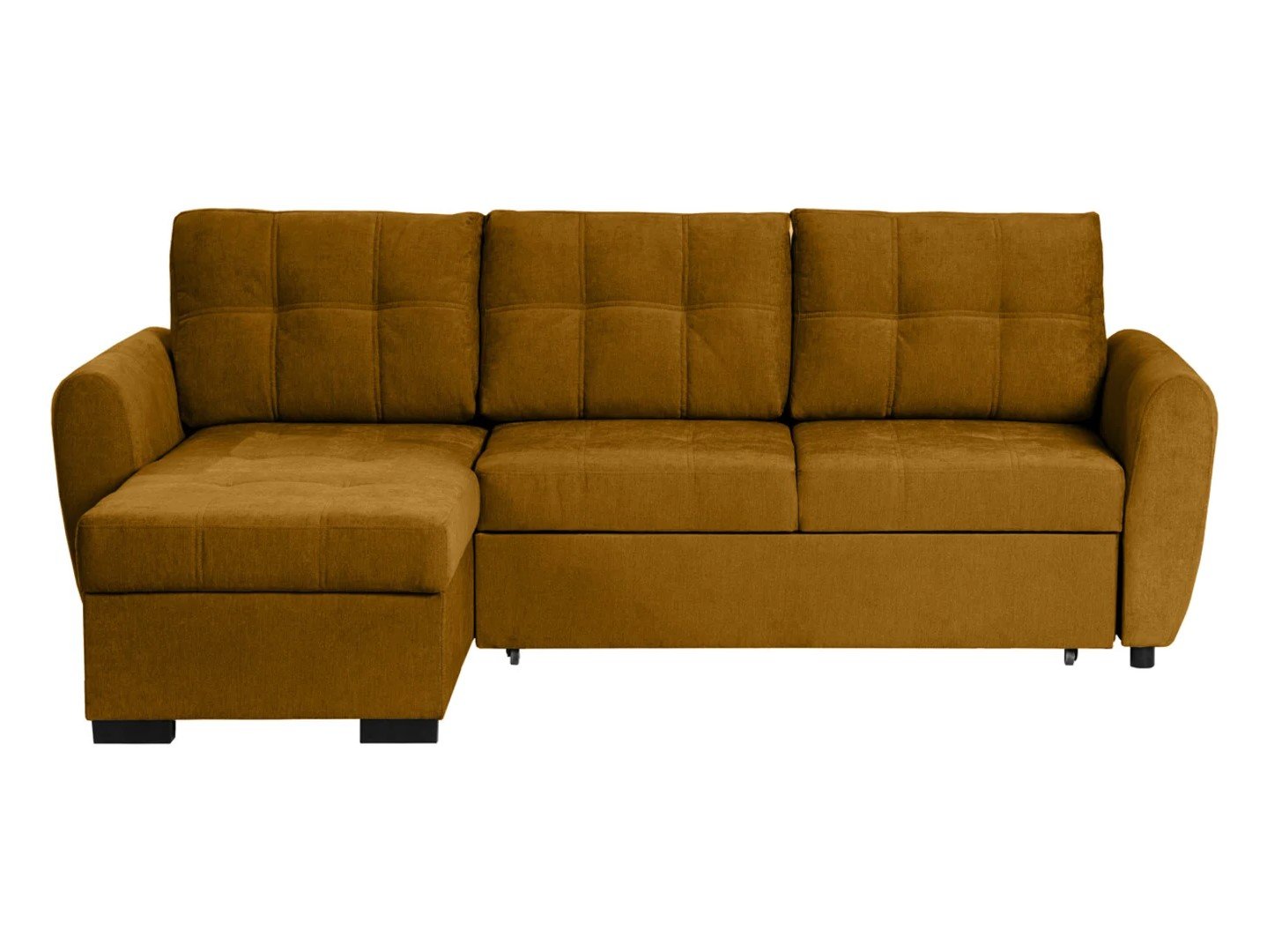 Simba universal corner sofa, extendable, with storage compartment, yellow - Image 6