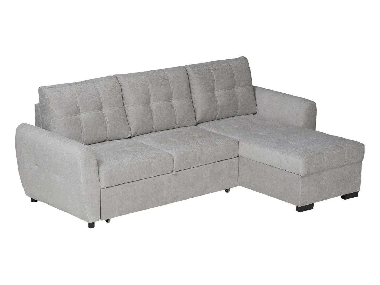 Simba universal corner sofa, extendable, with storage compartment, light gray - Image 5