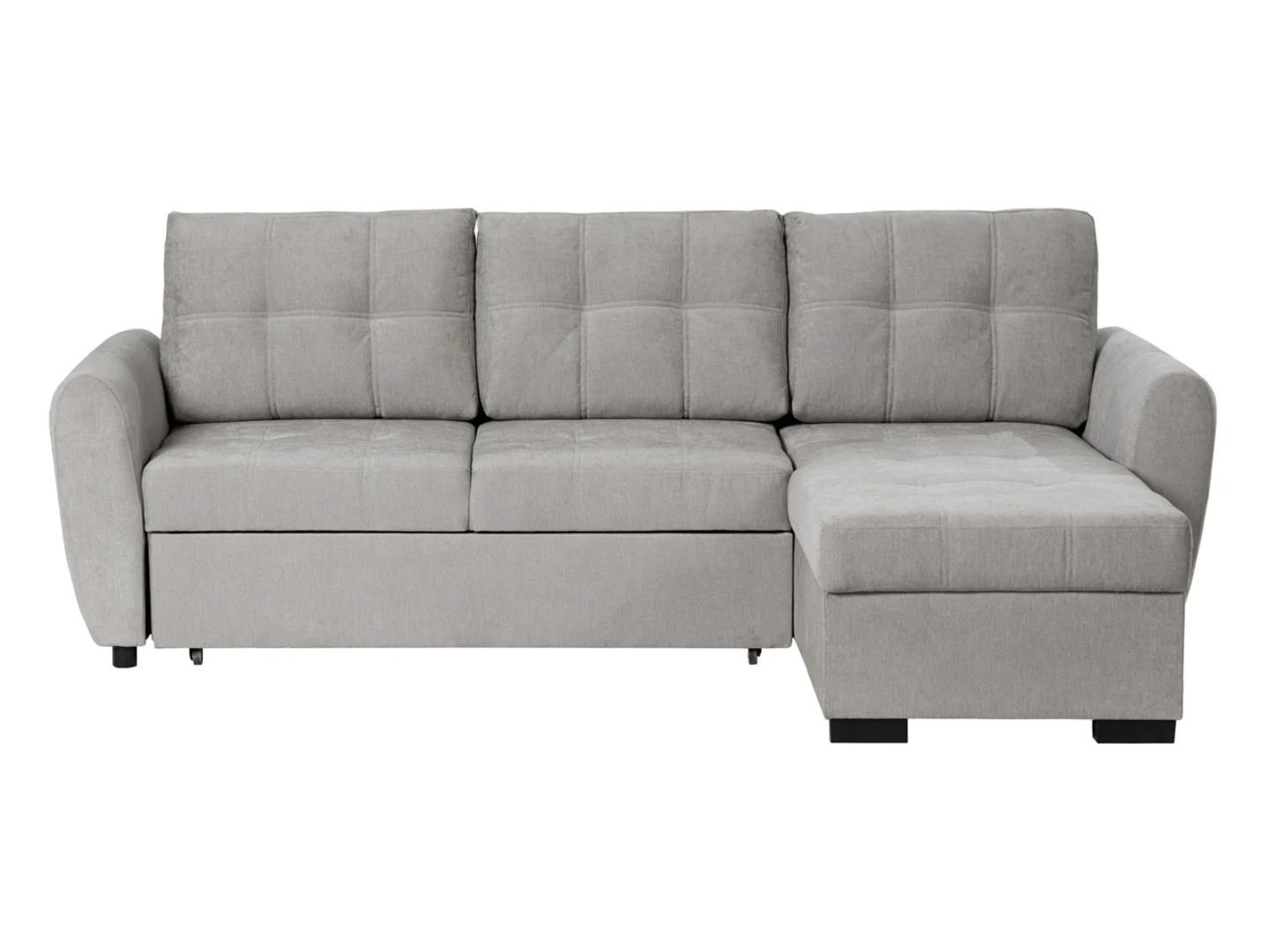Simba universal corner sofa, extendable, with storage compartment, light gray - Image 6
