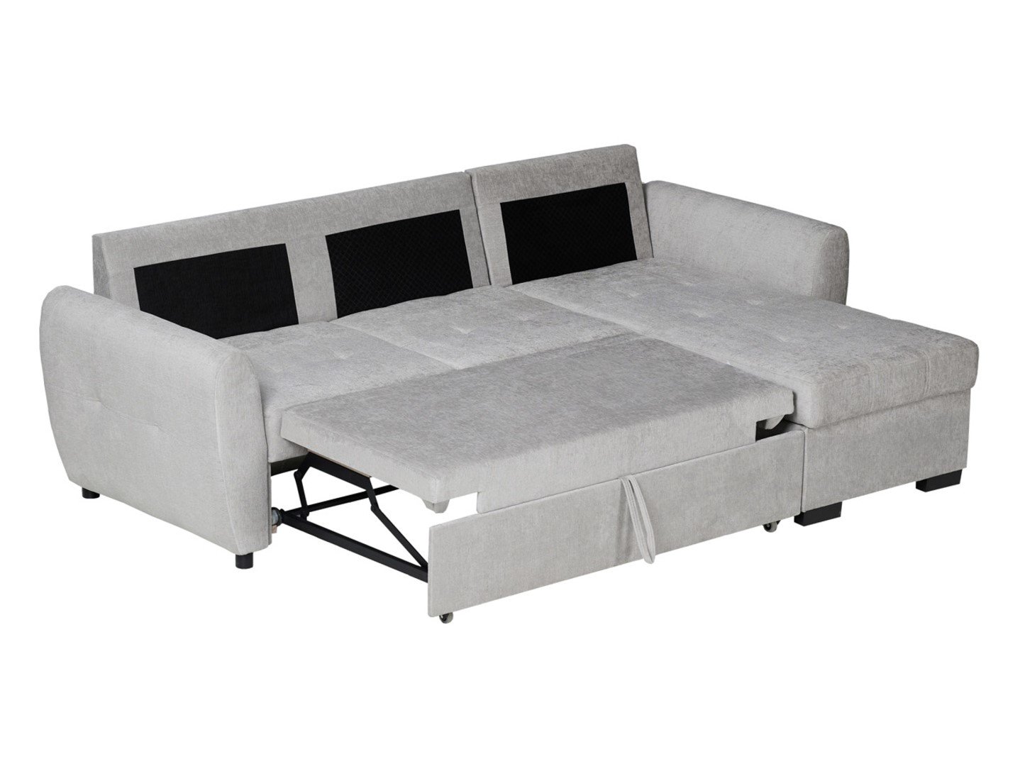 Simba universal corner sofa, extendable, with storage compartment, light gray - Image 7
