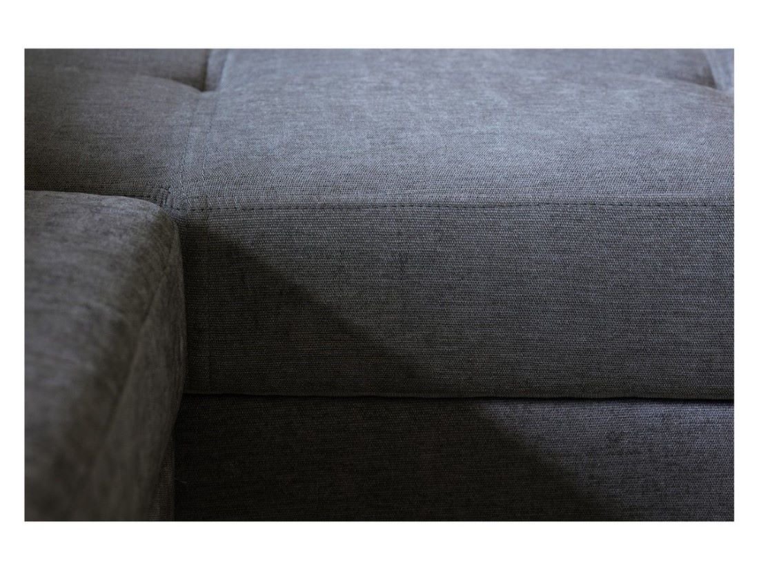 Simba universal corner sofa, extendable with storage compartment, gray