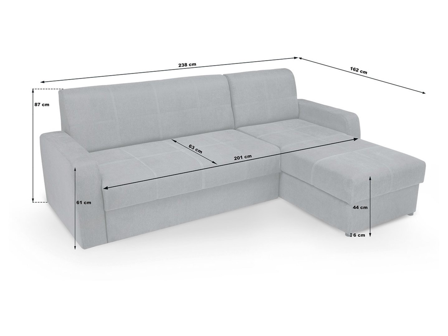 Universal corner sofa with sleeping function and storage compartment KIRSTEN IV Manila 26 - Image 3