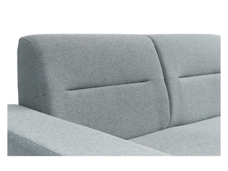 Universal corner sofa with sleeping function and storage box KIRTEN gray