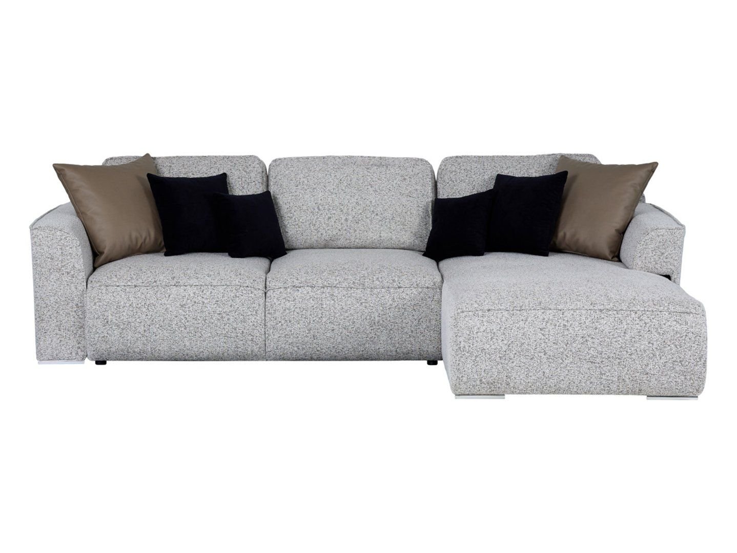 Universal corner sofa with sleeping function and storage box KAMI, light gray - Image 4