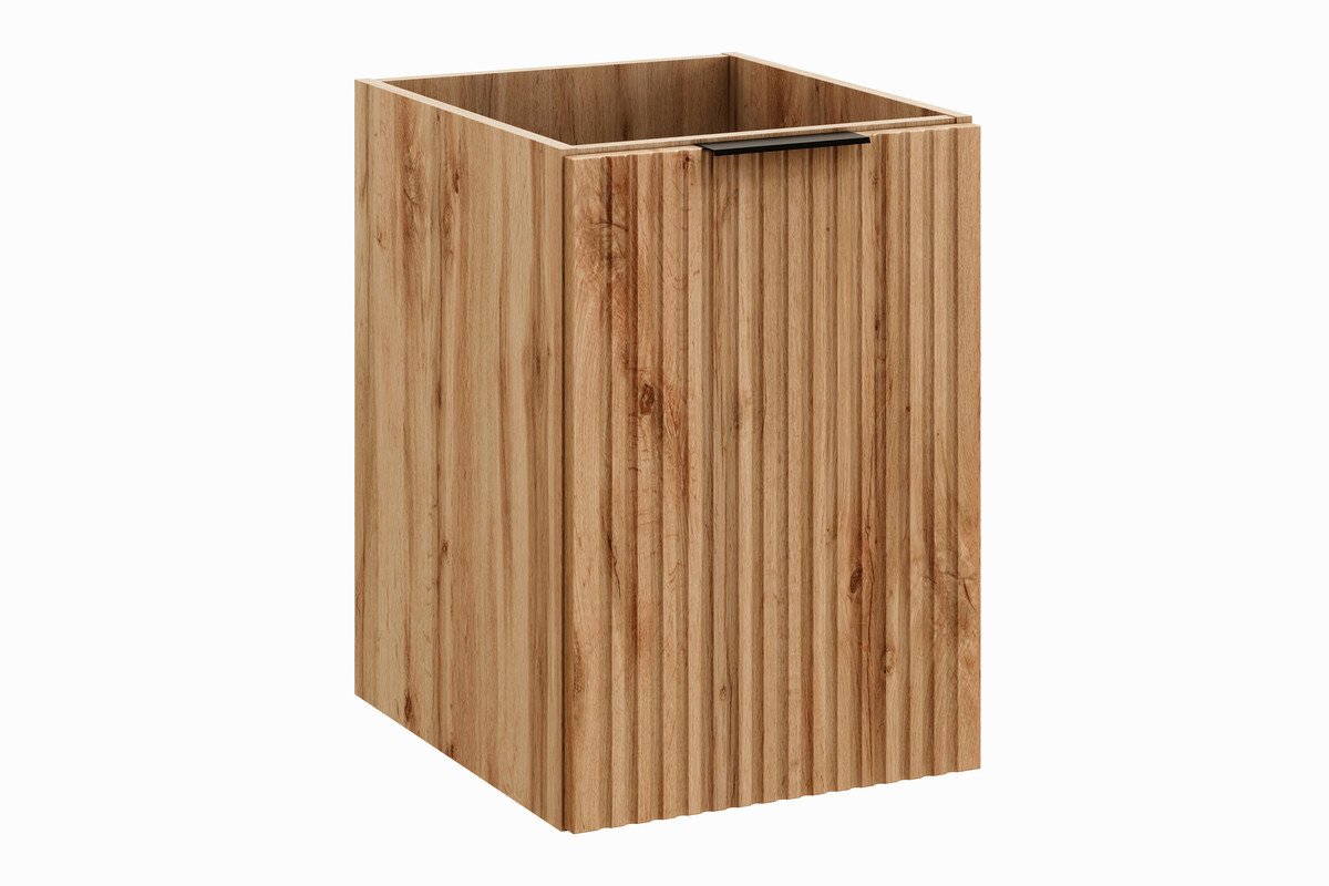 Adel oak countertop cabinet, 40 cm, 1 door, with laundry basket