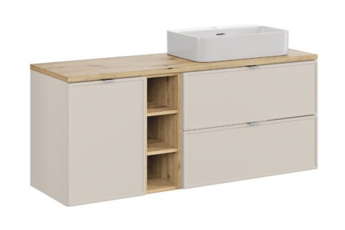 Bella Cashmere 140 cm with Artisan countertop and Trust sink
