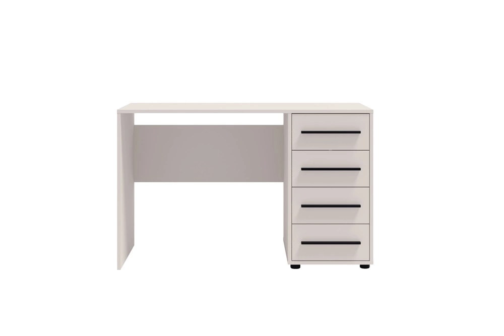 Maxione desk, 120 cm, beige, modern desk with drawers, versatile design, perfect for a teenager's room or office - Image 3