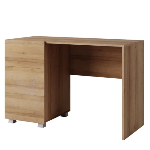 CALABRINI desk with drawers, 100 cm, golden oak color, minimalist design, simple shape, perfect for an office or a teenager’s room
