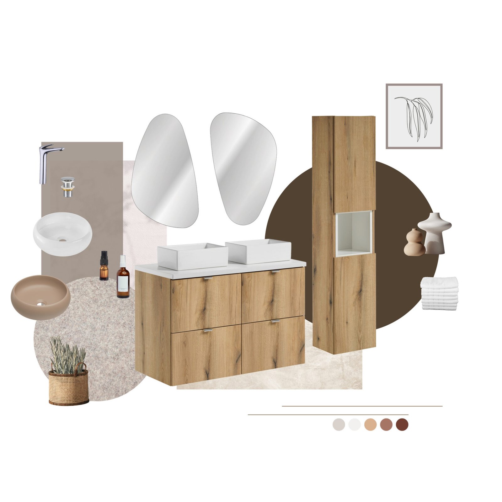 Bathroom countertop 100 cm NOVA OAK - Image 5