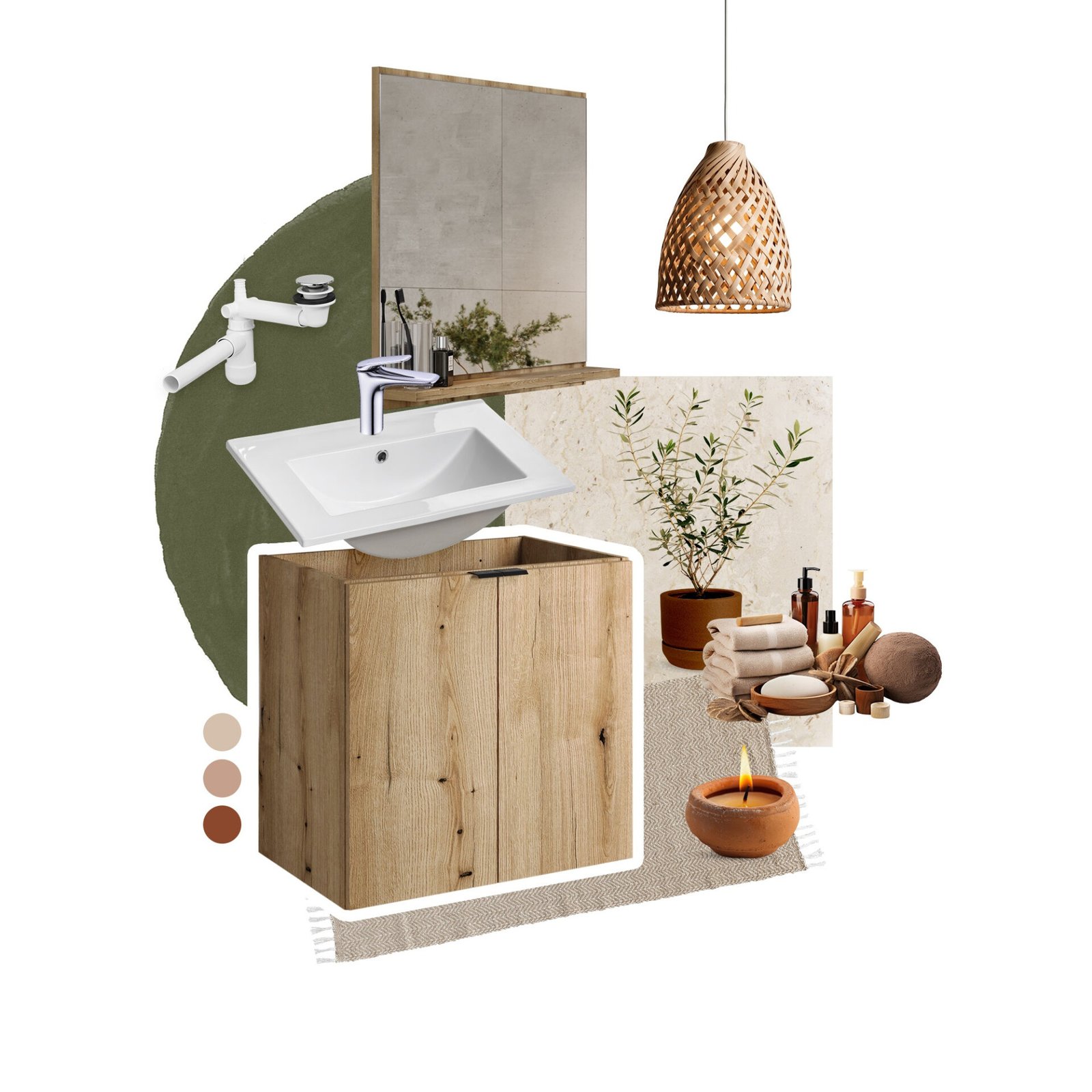 Bathroom countertop 100 cm NOVA OAK - Image 6