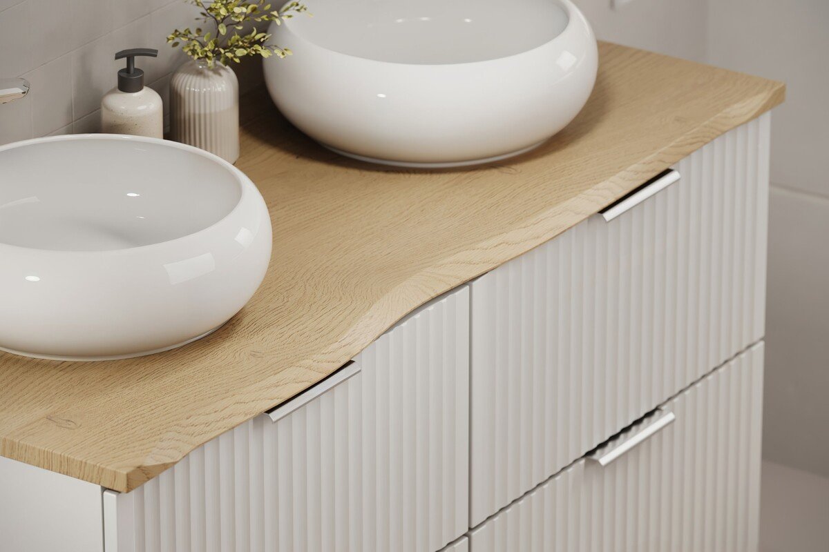 Bathroom countertop, 120 cm, Cremona Nature Oak, oak - Image 5