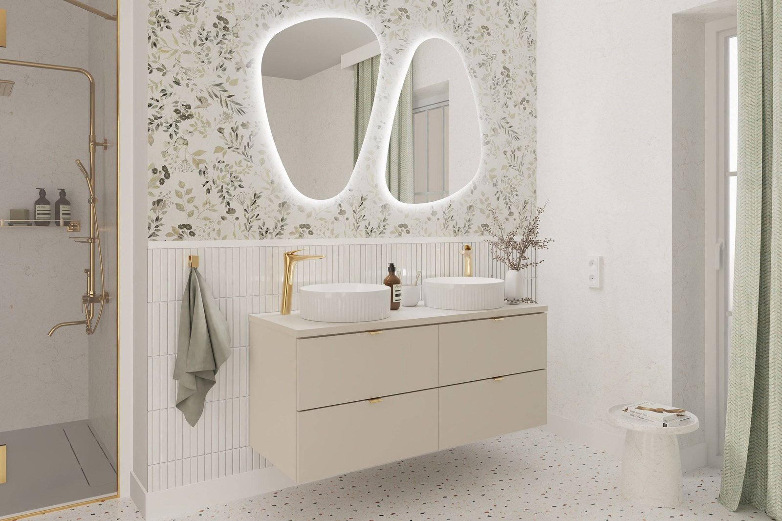 Dalia cashmere bathroom countertop 120 cm - Image 4