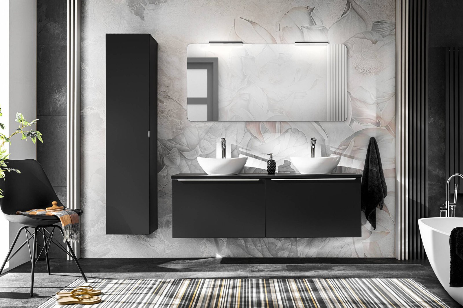 Bathroom countertop 140 cm SANTA FE BLACK - Image 2