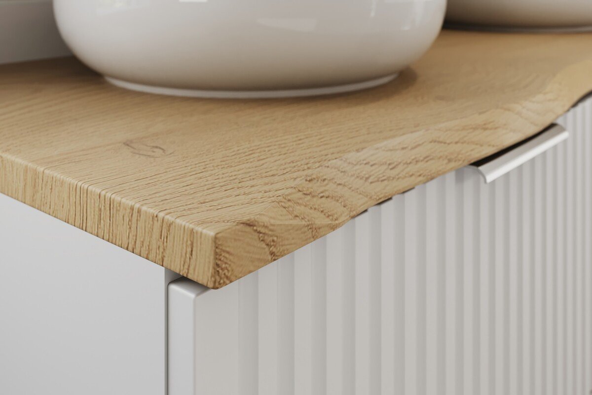 Bathroom countertop, 80 cm, Cremona Nature Oak, oak - Image 5