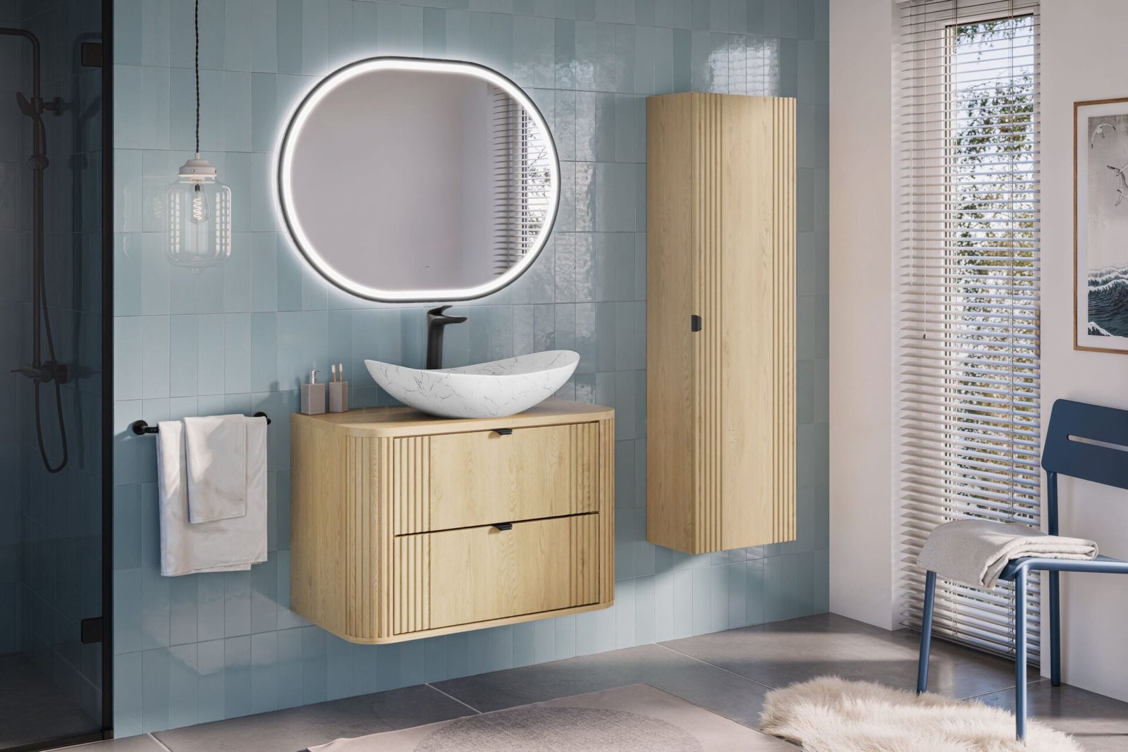 Bathroom countertop 80 cm Ovalia Cremona - Image 5
