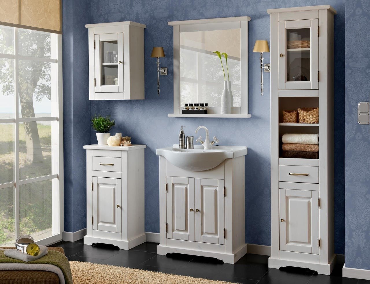 Wooden washbasin cabinet 65 cm Romantic - Image 2