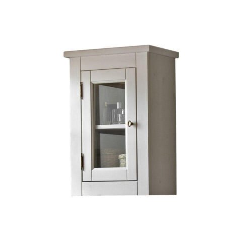 Romantic wooden hanging cabinet, white