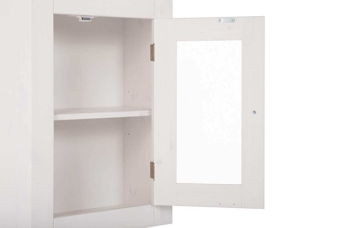 Romantic wooden hanging cabinet, white - Image 2
