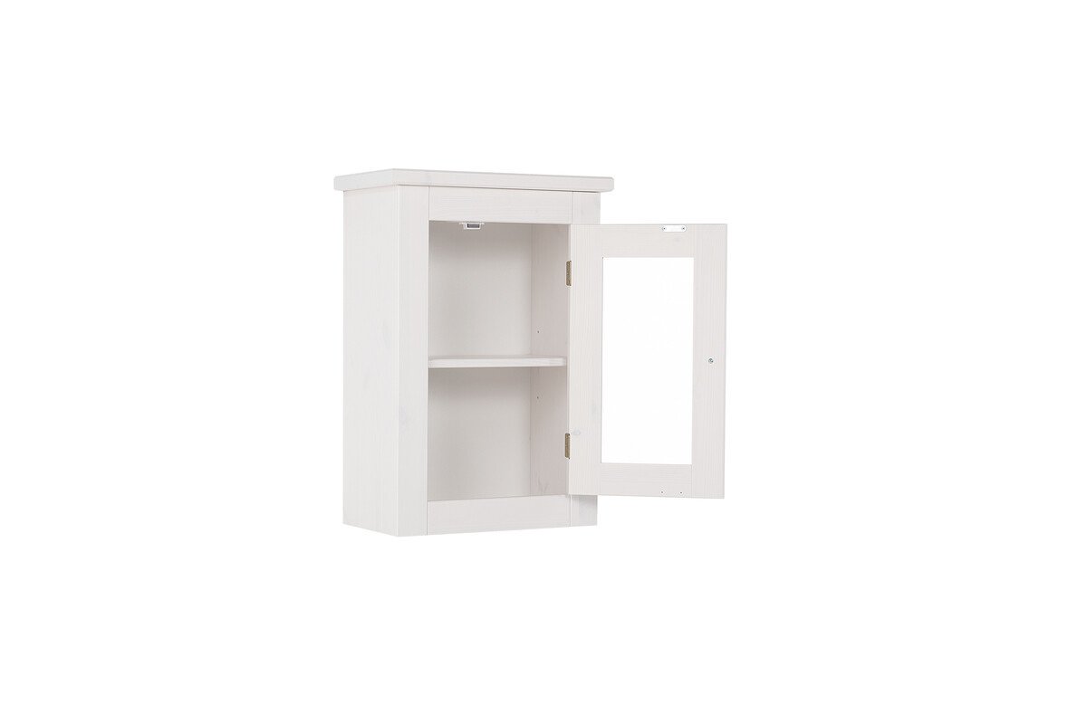 Romantic wooden hanging cabinet, white - Image 3