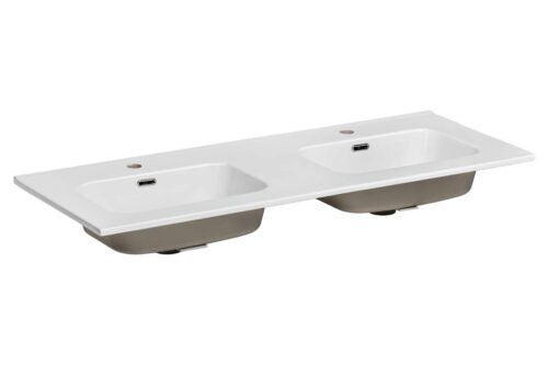 GO120D-8095 double vanity washbasin 121 x 46 cm