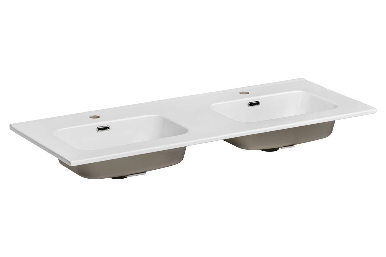 GO120D-8095 double vanity washbasin 121 x 46 cm