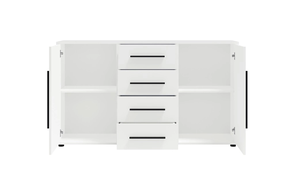 "Maxione" chest of drawers, 150 cm, artistic oak color, elegant and versatile chest of drawers for the bedroom or living room, tasteful black handles - Image 4