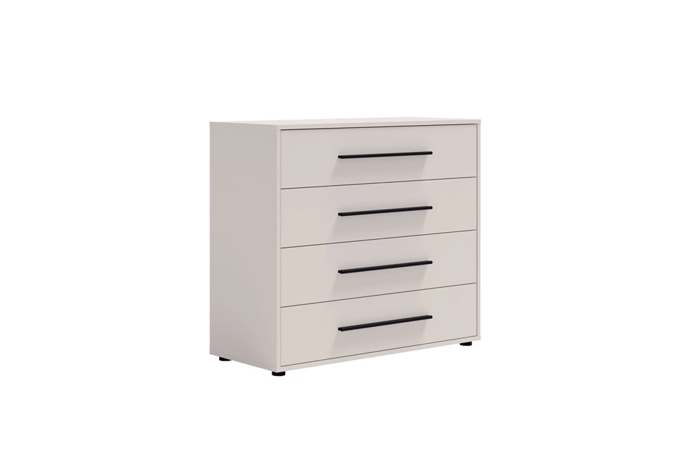 "Maxione" chest of drawers, 99 cm, beige color, minimalist design, classic shape, perfect for a living room or lounge