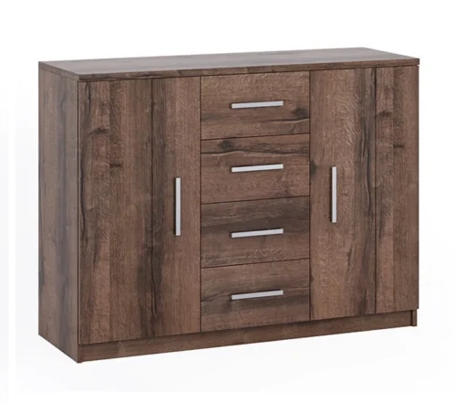 Rico chest of drawers, 120 cm, monastery oak, functional furniture, timeless design, ideal for the bedroom or living room