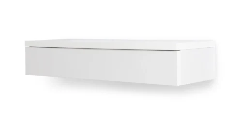 “Navene” hanging console 100 cm, glossy white – a functional and versatile addition to the living room, hallway or office