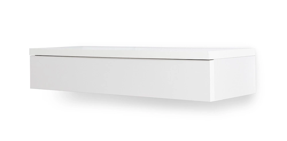 "Navene" hanging console 100 cm, glossy white - a functional and versatile addition to the living room, hallway or office