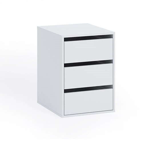 White drawer unit "Rico", perfect for a sliding door wardrobe or wardrobe