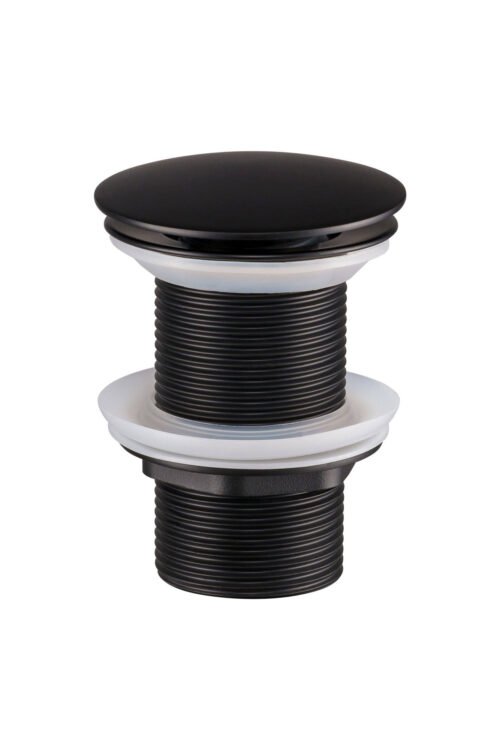 Comad black matte washbasin stopper