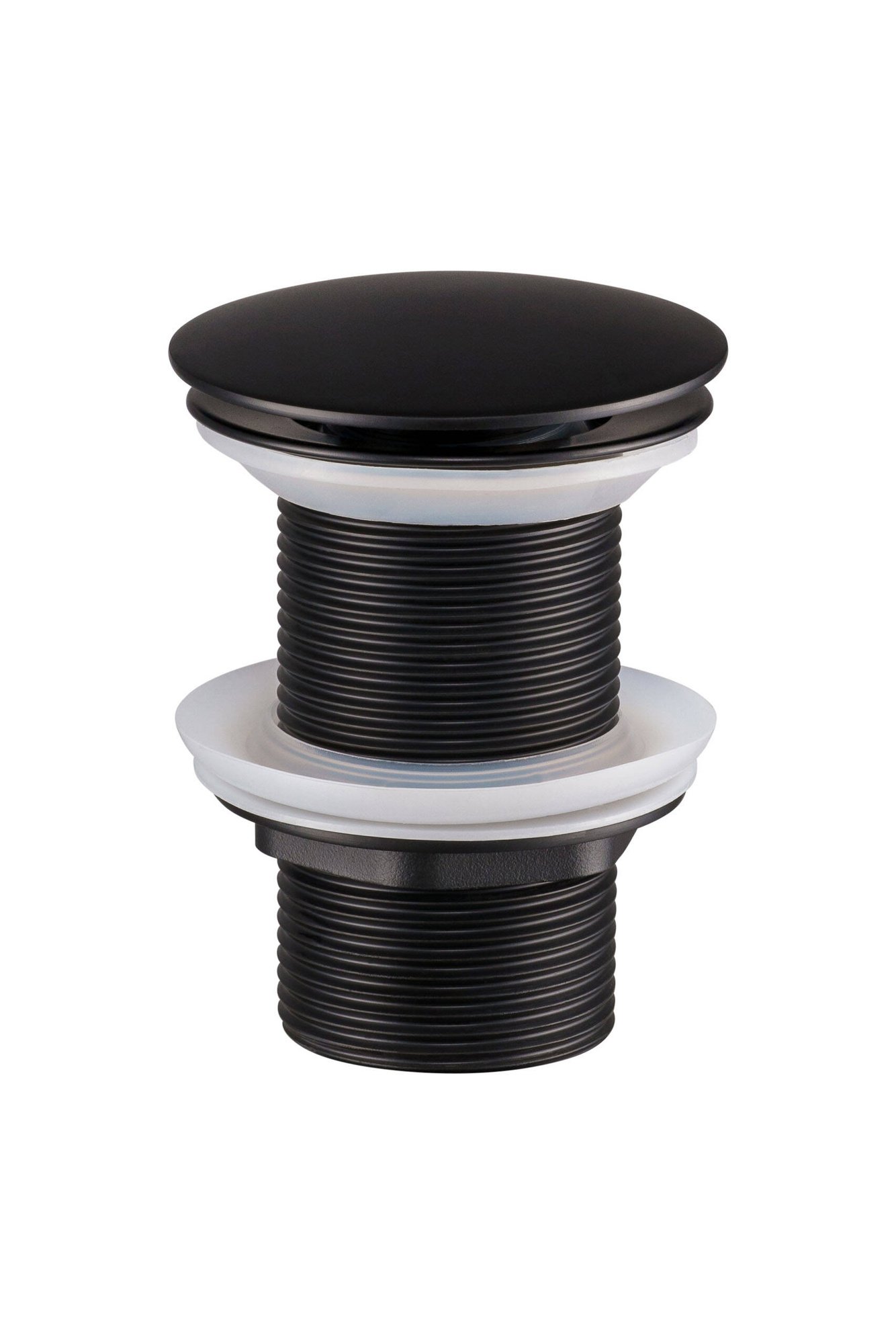 Comad black matte washbasin stopper