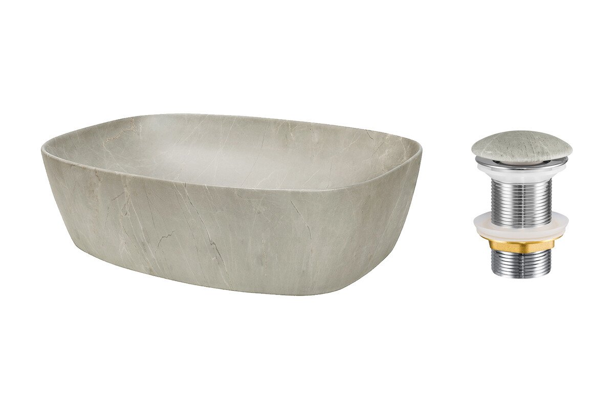 ANNA-MY1 washbasin stopper, matte gray - Image 3