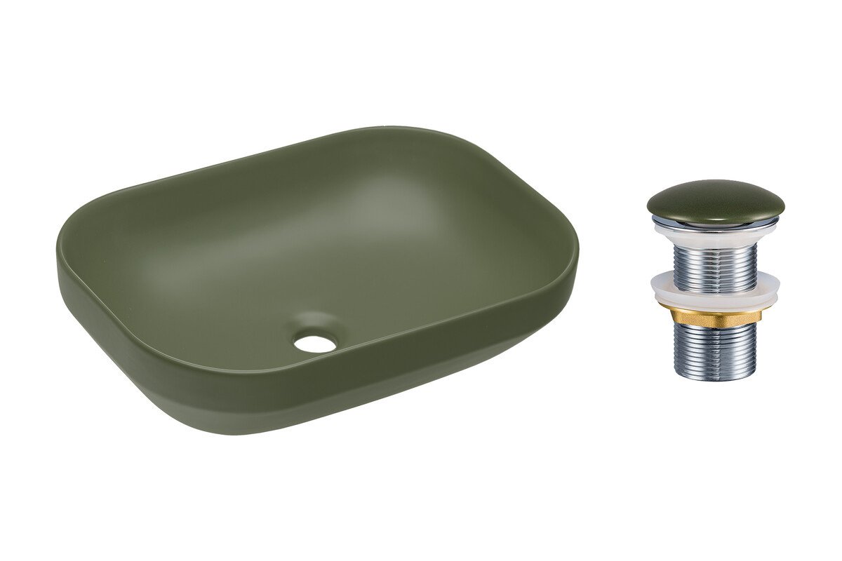 KAMA-MFG and NELI-MFG washbasin stopper, green matt - Image 3