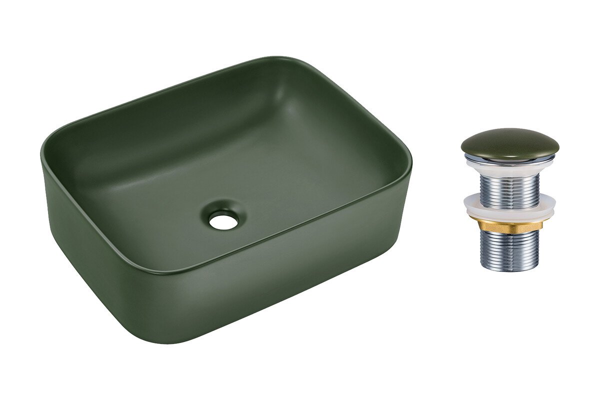 KAMA-MFG and NELI-MFG washbasin stopper, green matt - Image 4