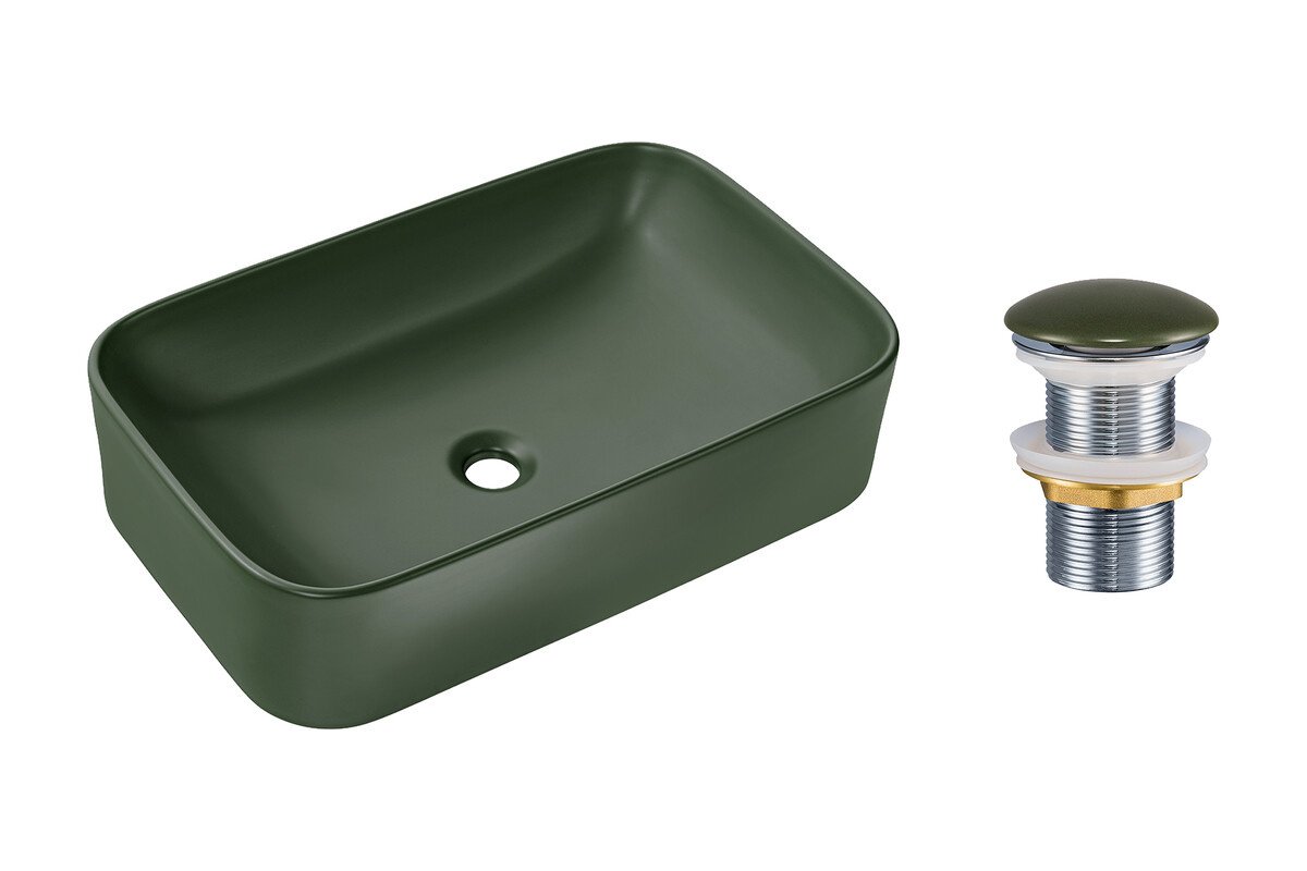 KAMA-MFG and NELI-MFG washbasin stopper, green matt - Image 5