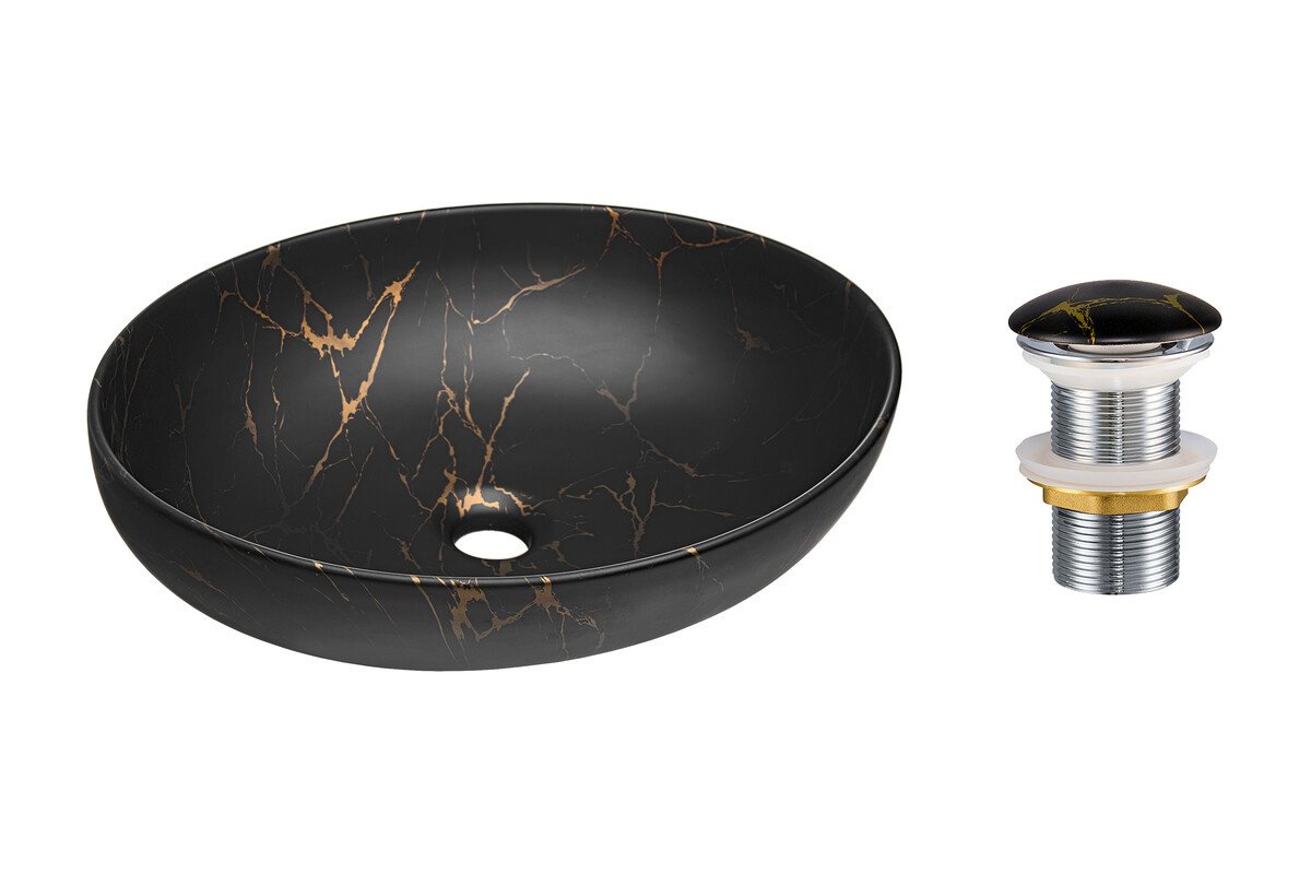 MONA-MB12 washbasin plug, matte black - Image 3