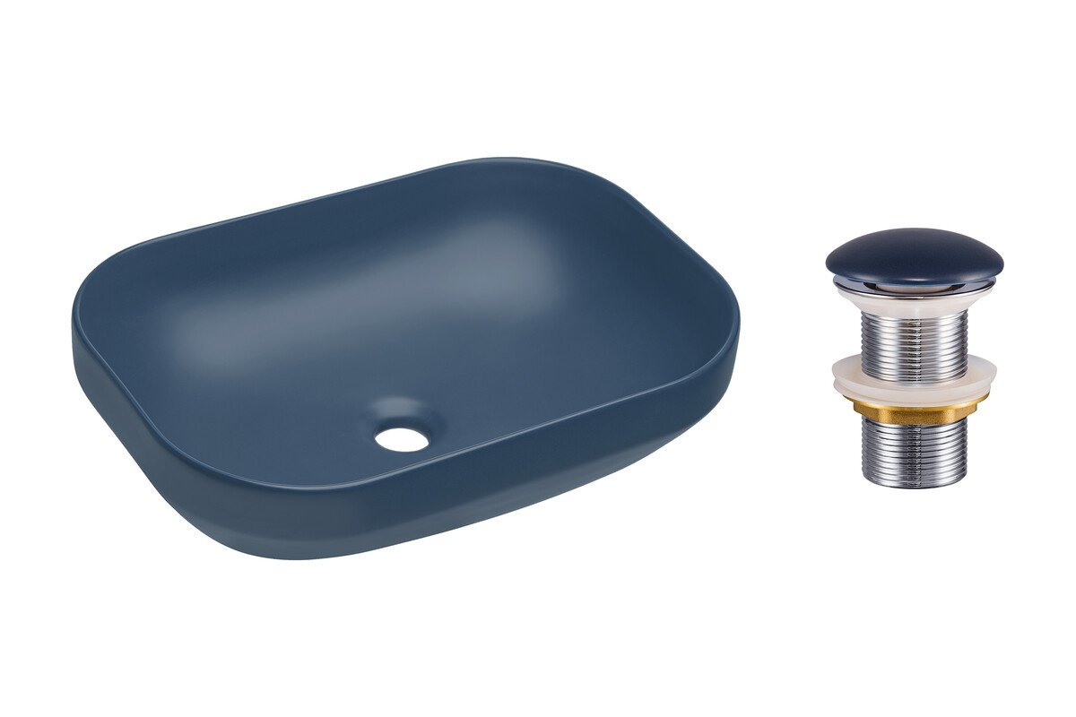 NELI-MNB and KAMA-MNB washbasin stopper, dark blue matt - Image 3