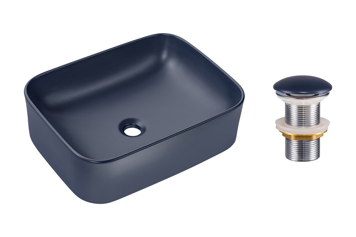 NELI-MNB and KAMA-MNB washbasin stopper, dark blue matt - Image 5