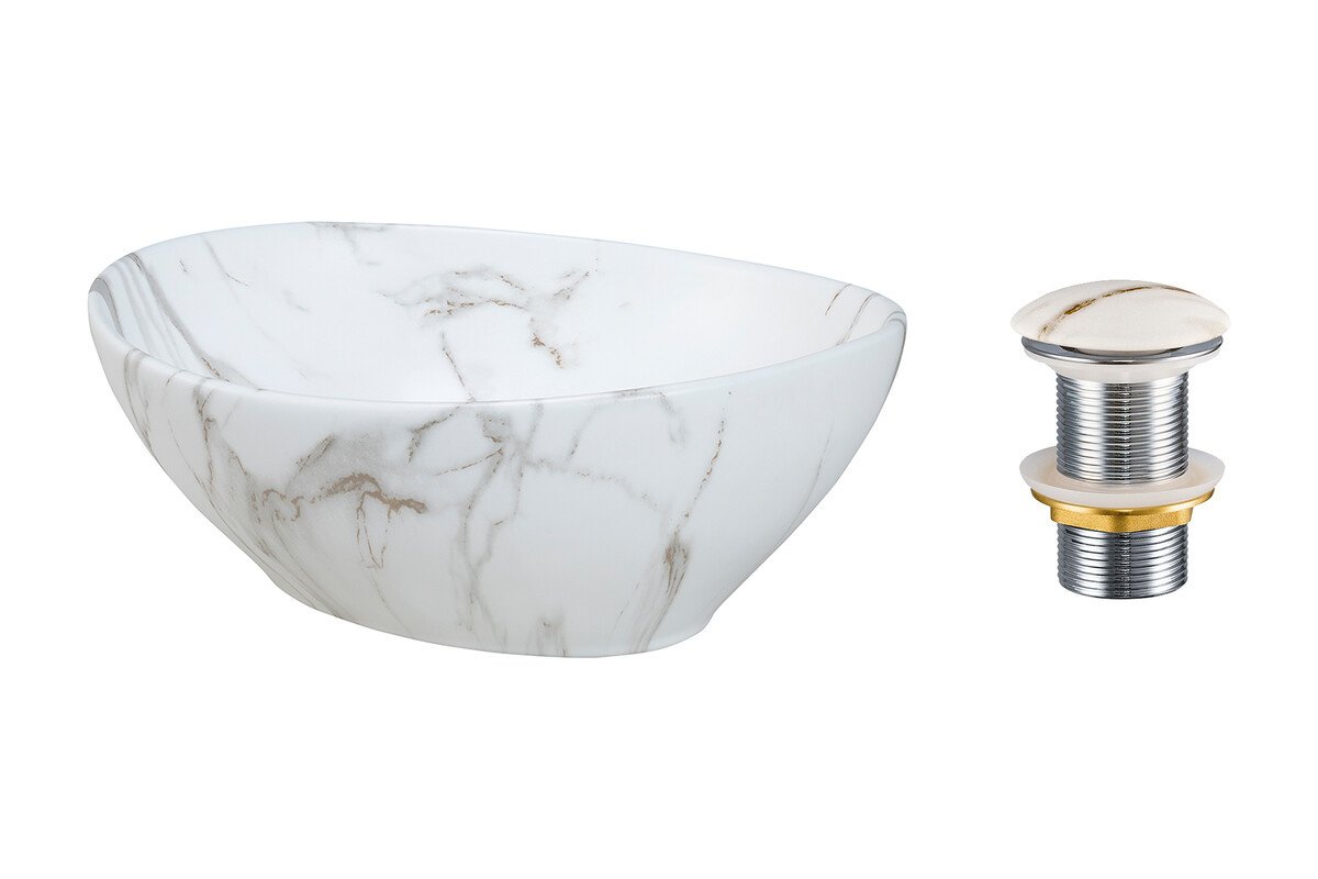 PATI-MW3 washbasin plug, white matt - Image 3