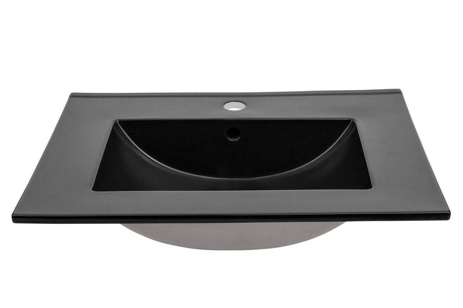 LAVA BLACK 80 DP - 80 cm ceramic washbasin