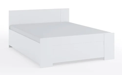 Riko bed 160×200 cm with bedding box, white, perfect bed for the bedroom, edges finished with ABS plywood, timeless design